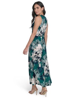 Women's Sleeveless Jersey Fit & Flare Midi Dress