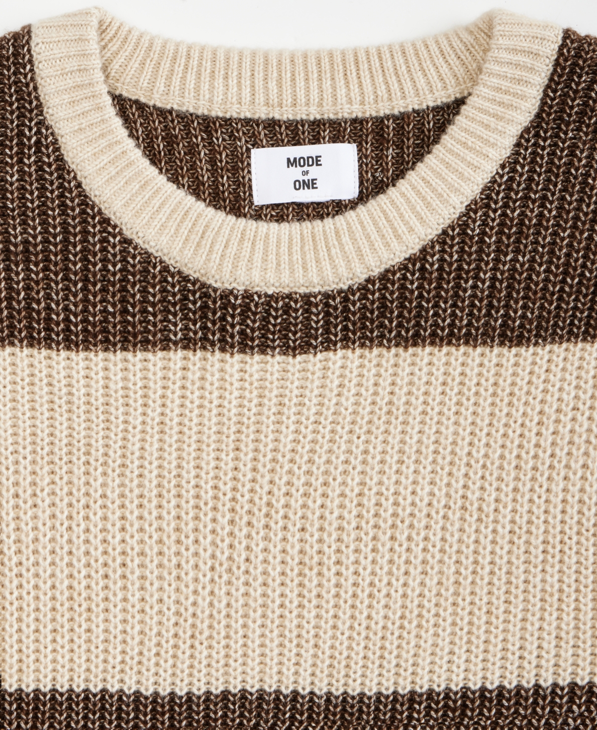 Mode of One Men's Relaxed-Fit Striped Crewneck Sweater, Macy's Exclusive