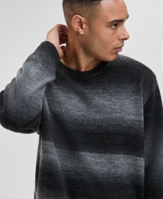 Men's Relaxed-Fit Ombr&eacute; Crewneck Sweater, Macy's Exclusive