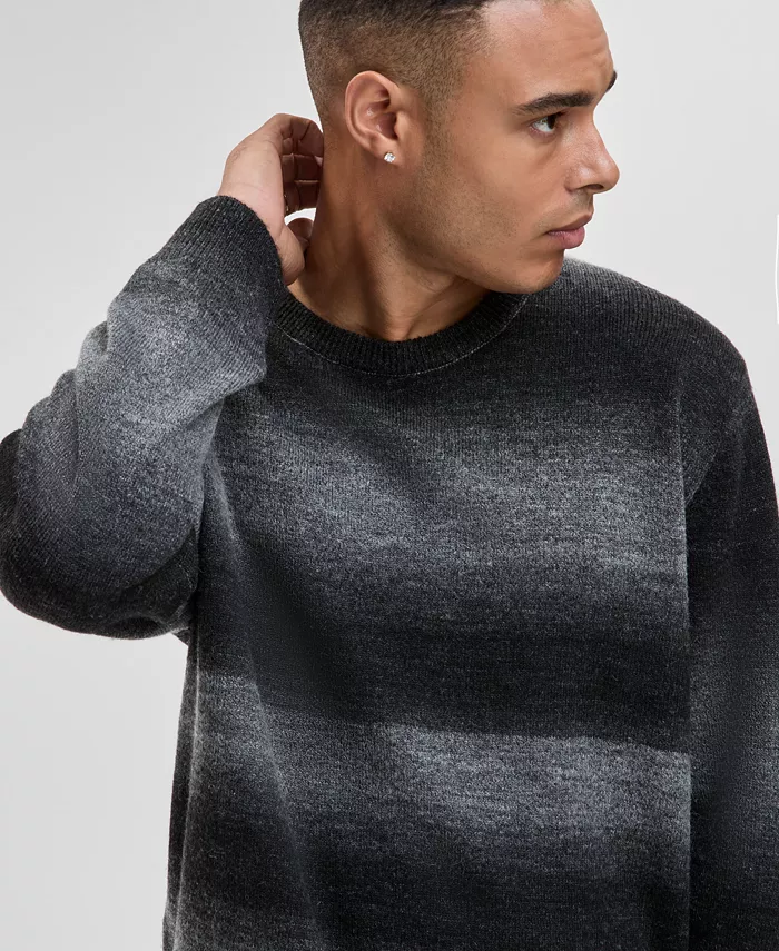 Men's Relaxed-Fit Ombr&eacute; Crewneck Sweater - thumbnail 7