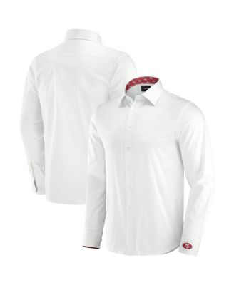 J. Palmer - Men's White San Francisco 49ers Man-In-Motion Long Sleeve Button-Up Dress Shirt
