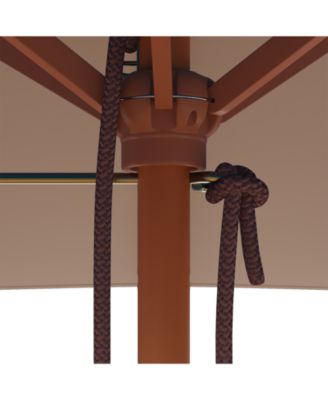 Outdoor Parasol with Wooden Pole 59.1"x78.7" Taupe