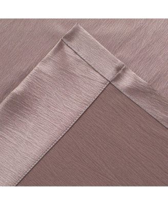 Ultra Lux Faux Silk Regency Crinkle Rod Pocket Semi Sheer Single Curtain Panel - 52 in. W x 84 in. L