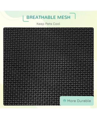 Cooling Elevated Dog Bed Foldable Portable Pet Cot W/ Breathable Fabric