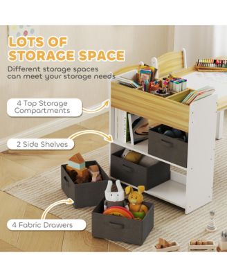 Kids Desk and Chair Set, Activity Craft Table for 3-8,