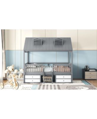 Full Size Wood Bed House Bed Frame