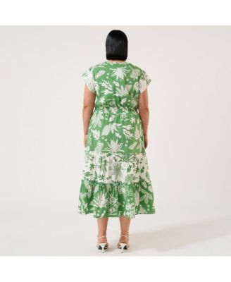 Plus Size Amazonia Tiered Cotton Dress