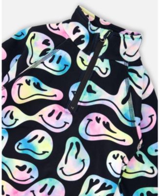 Girl Two-Piece Thermal Underwear Set Smiley Face Girl - Toddler|Child