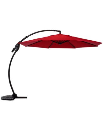 11 Ft Cantilever Powder-Coated Aluminum Frame Umbrella with 360° Rotation & 90° Tilt