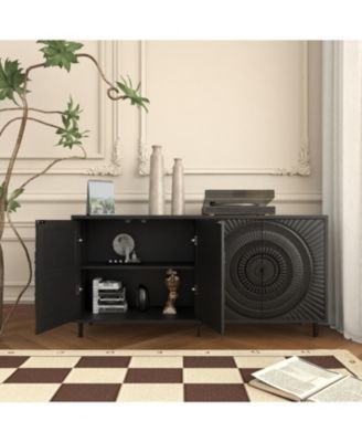  Wood Sideboard Buffet Storage Cabinet