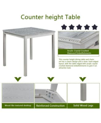 Counter Height Dining Set - Silver Grey