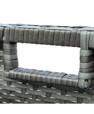 9pc Outdoor Wicker Dining Furniture Set, Table, 4 Seats, Mixed