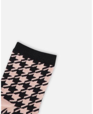 Girl 3-Pack Knit Socks Black and Pink - Toddler|Child