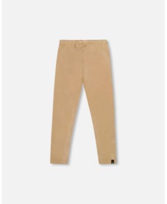 Big Girls Stretch Shiny Leggings Golden Beige