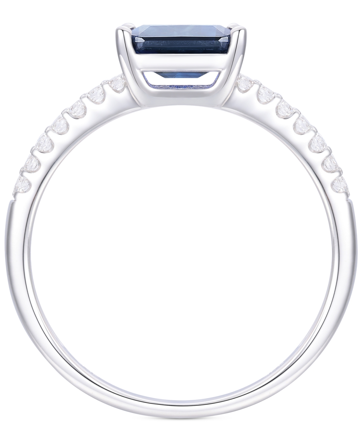 Macy's Ruby (1 Ct. T.w.) & Diamond (1/4 Ct. T.w.) Double Row Ring In 14k Gold (also In Emerald & Sapphire) In Blue