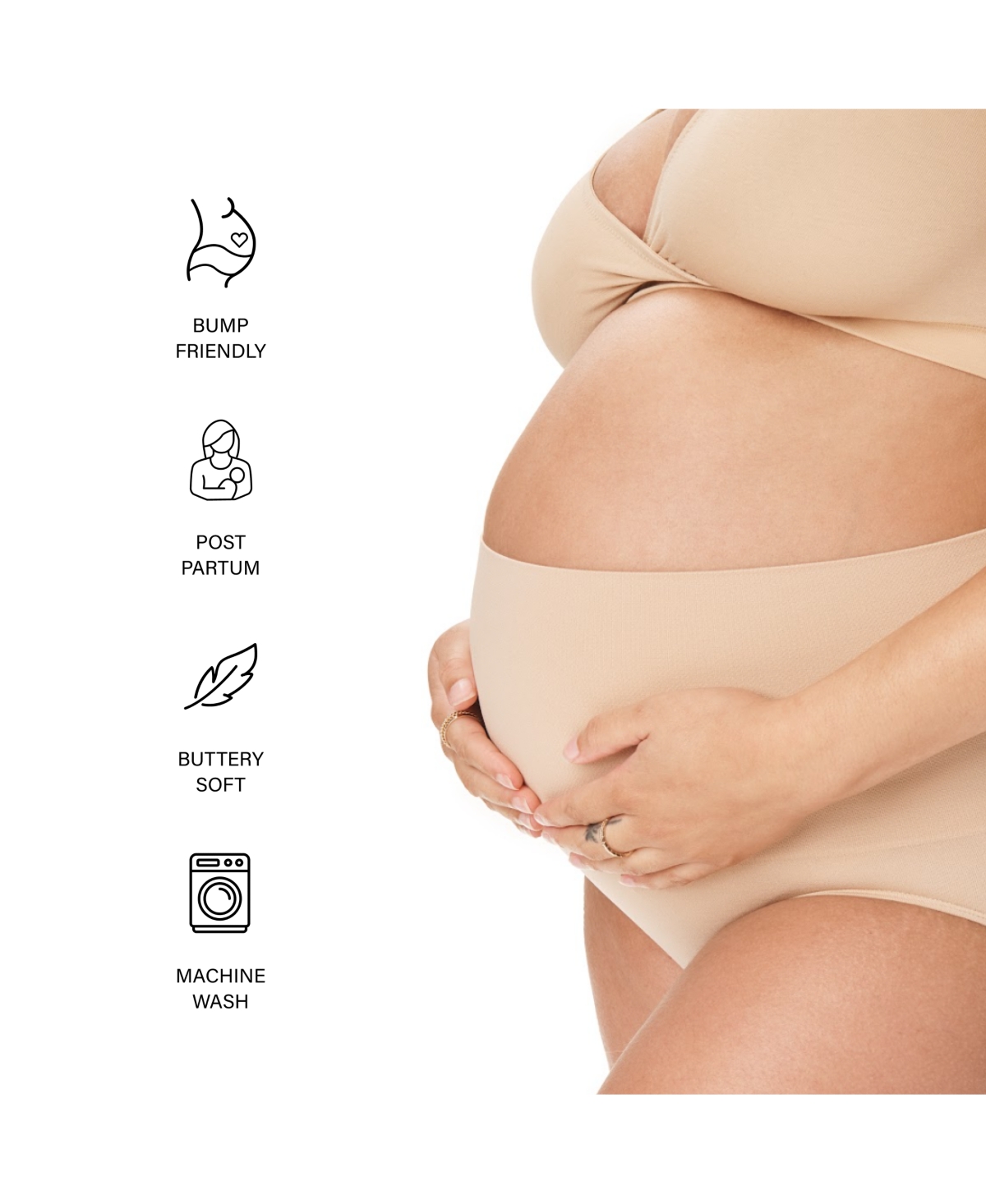 Motherhood Maternity Seamless Postpartum Shaper Panty with Belly Support, 2-Pack