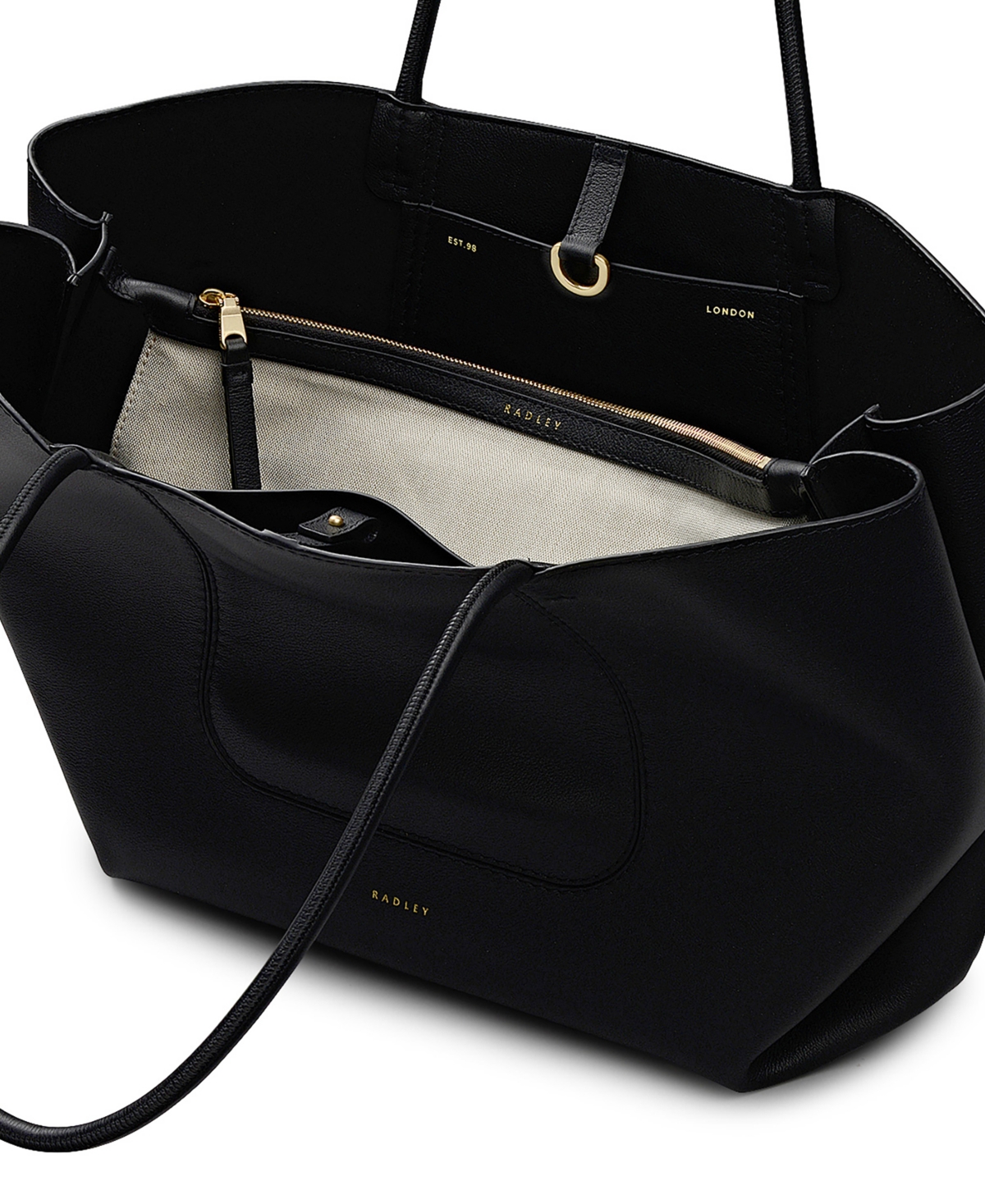 Radley London The Compton Extra Large Zip Top Shoulder Bag In Black