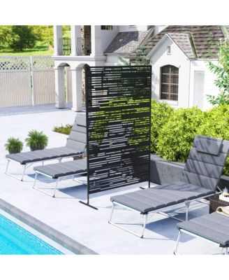 78" H x 48" W Metal Outdoor Privacy Screen,