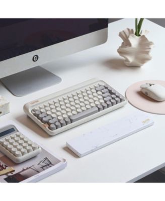 Zero ARTZ Mechanical Keyboard with Marble Palm Rest, 75% Rechargeable Hot-swappable Keyboards with 3 Types of Connection