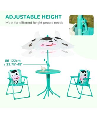 Kids Picnic Table Chair Set Outdoor Patio Furniture W/ Umbrella