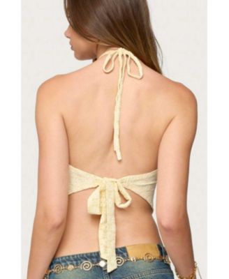 Women's Alana Floral Handkerchief Halter Top