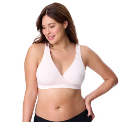 Maternity Motherhood Cotton Wrap Front Nursing Sleep Bralette, 2-Pack