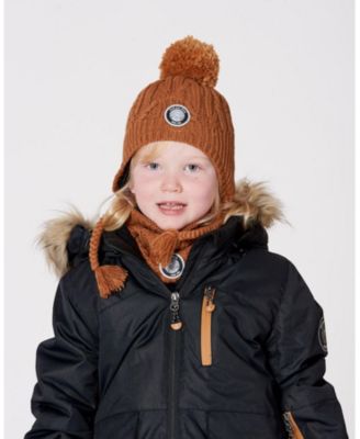 Boy Lined Winter Hat with Pompom Brown Sugar - Toddler|Child