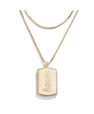 Wear by Erin Andrews x Baublebar Los Angeles Angels Dog Tag Necklace - Gold 44$