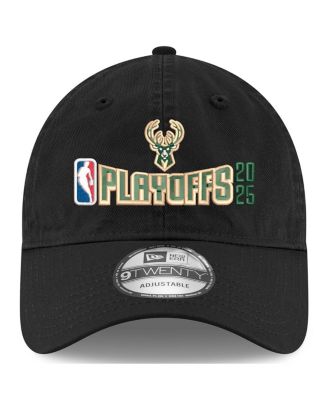 Men's Black Milwaukee Bucks 2025 NBA Playoffs 9TWENTY Adjustable Hat