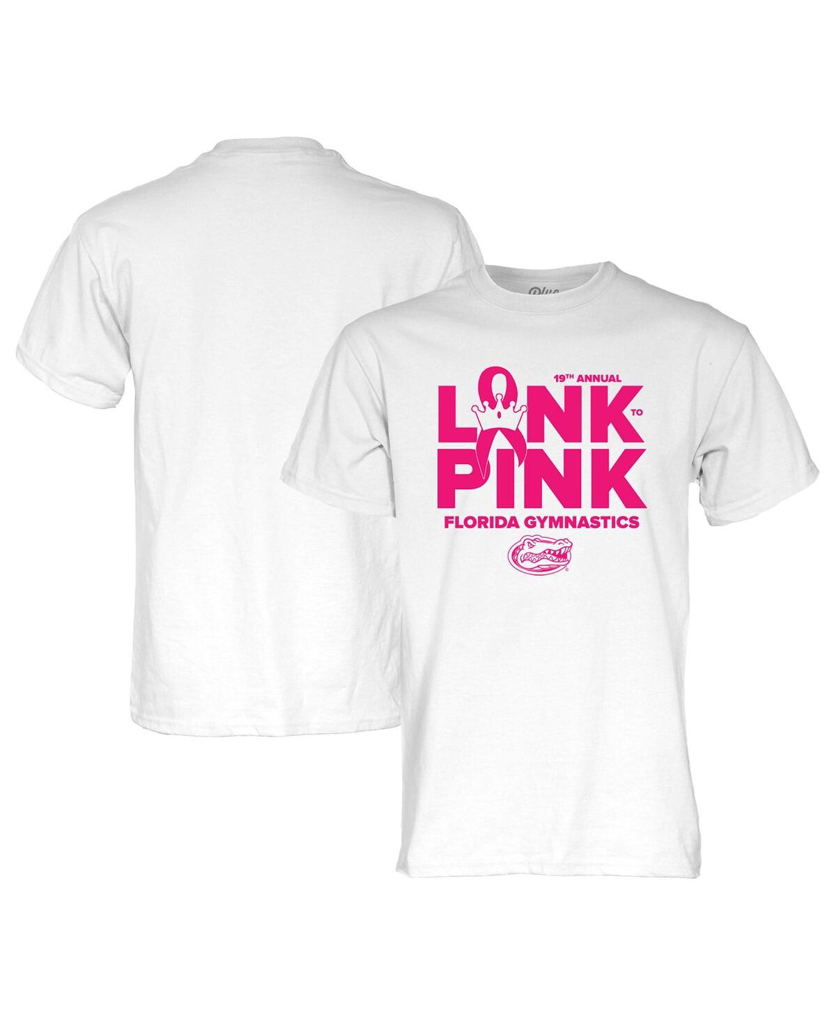 Men's and Women's White Florida Gators 2025 Gymnastics Link to Pink T-Shirt - White