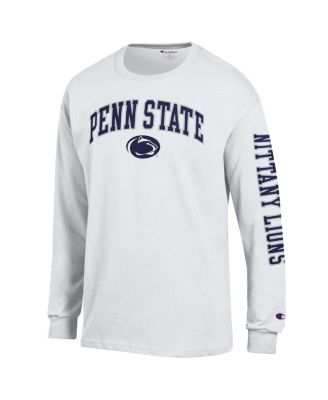 Men's White Penn State Nittany Lions Arch Over Logo 2-Hit Long Sleeve T-Shirt