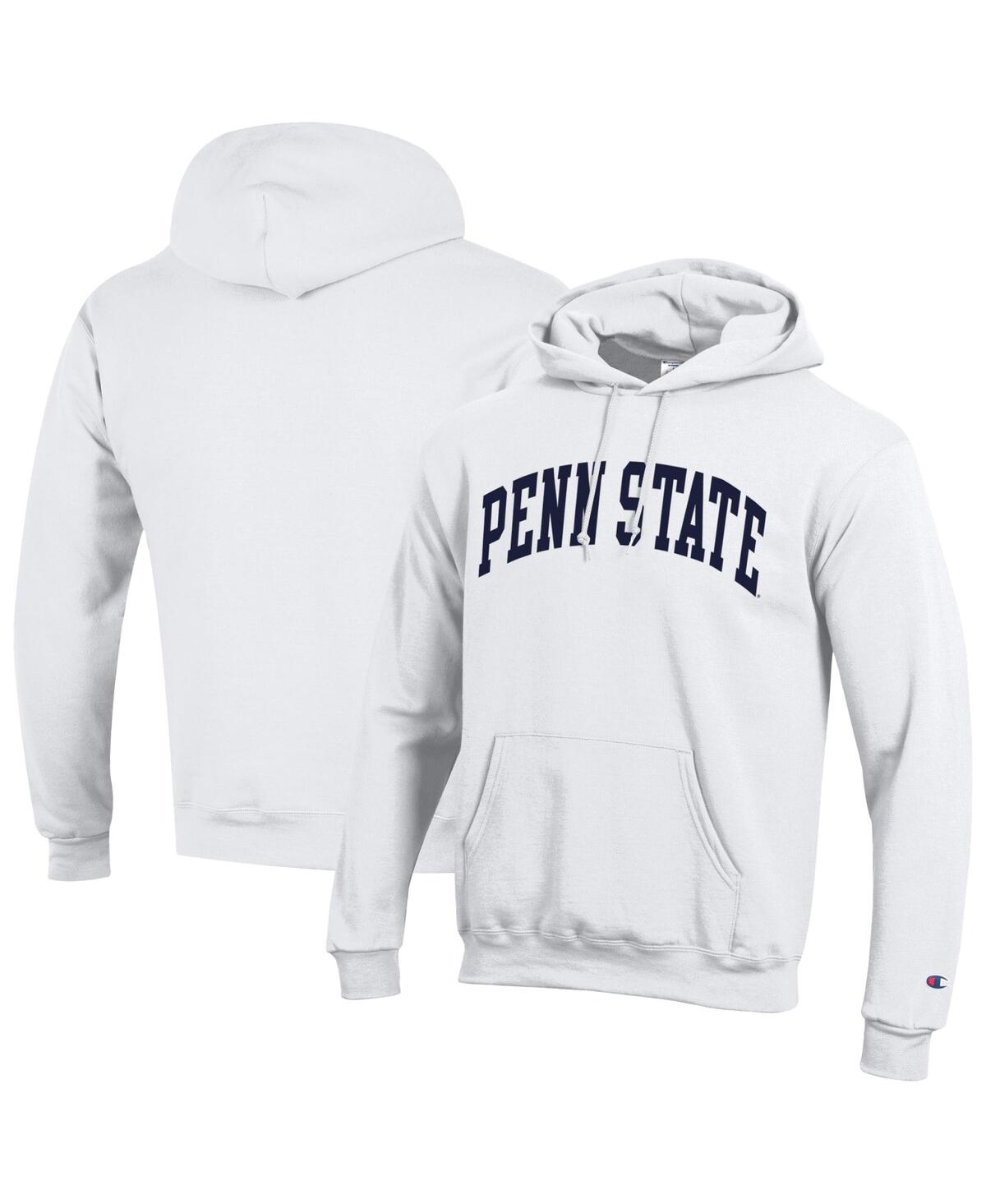 Men's White Penn State Nittany Lions Basic Arch Fleece Pullover Hoodie - White