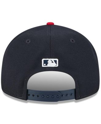 Men's Navy Cleveland Guardians Baseball Hall of Fame Retro Crown 9FIFTY Adjustable Hat