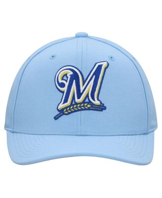 Men's and Women's&nbsp;Powder Blue Milwaukee Brewers Basic Coop Pro Adjustable Hat