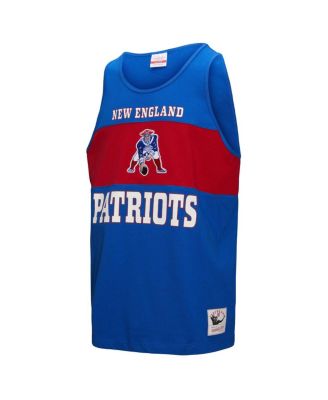 Men's Royal New England Patriots Retro Color Block Tank Top