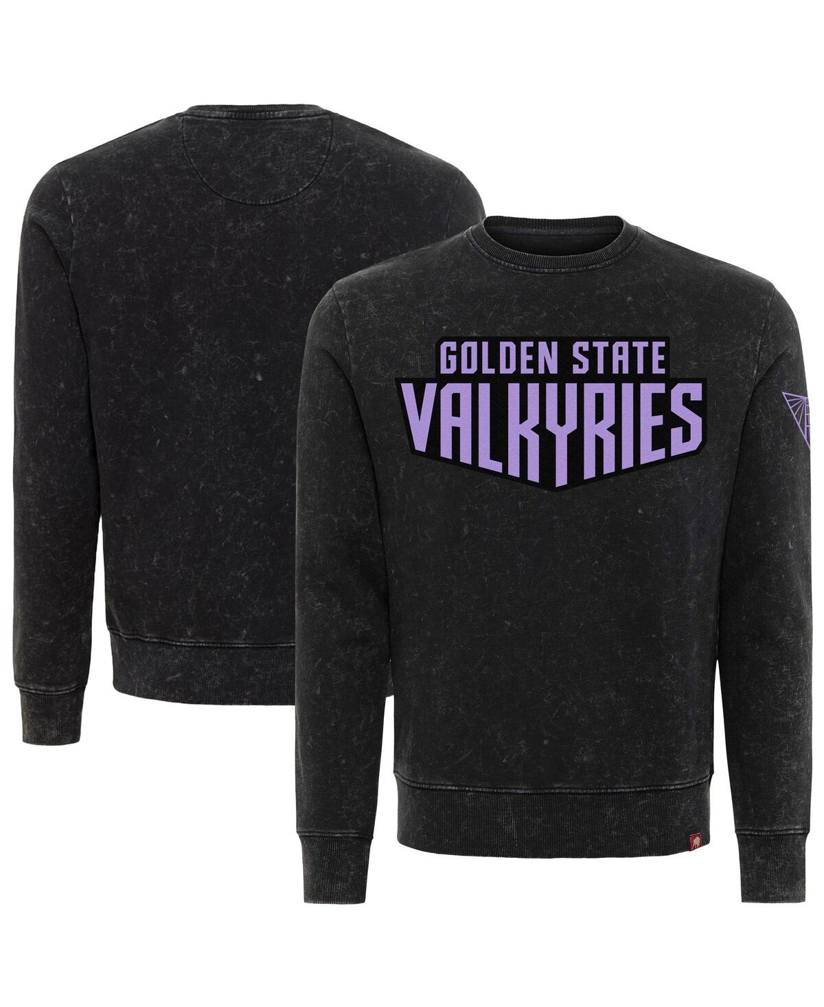 Men's and Women's Eclipse Black Golden State Valkyries Rock Roll Collection Freddy Mineral Wash Pullover Sweatshirt - Eclipse Black