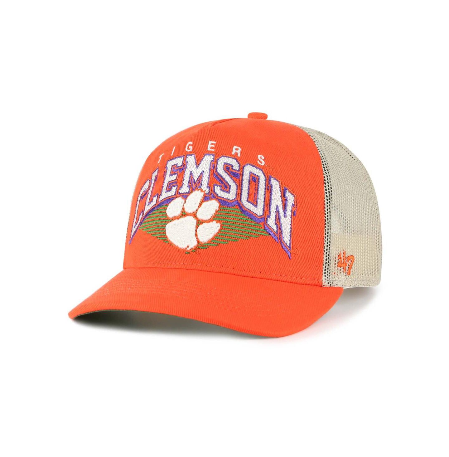 Мужская кепка '47 Brand Orange Clemson Tigers Pomona Mesh Hitch Adjustable Trucker Hat — фото 1