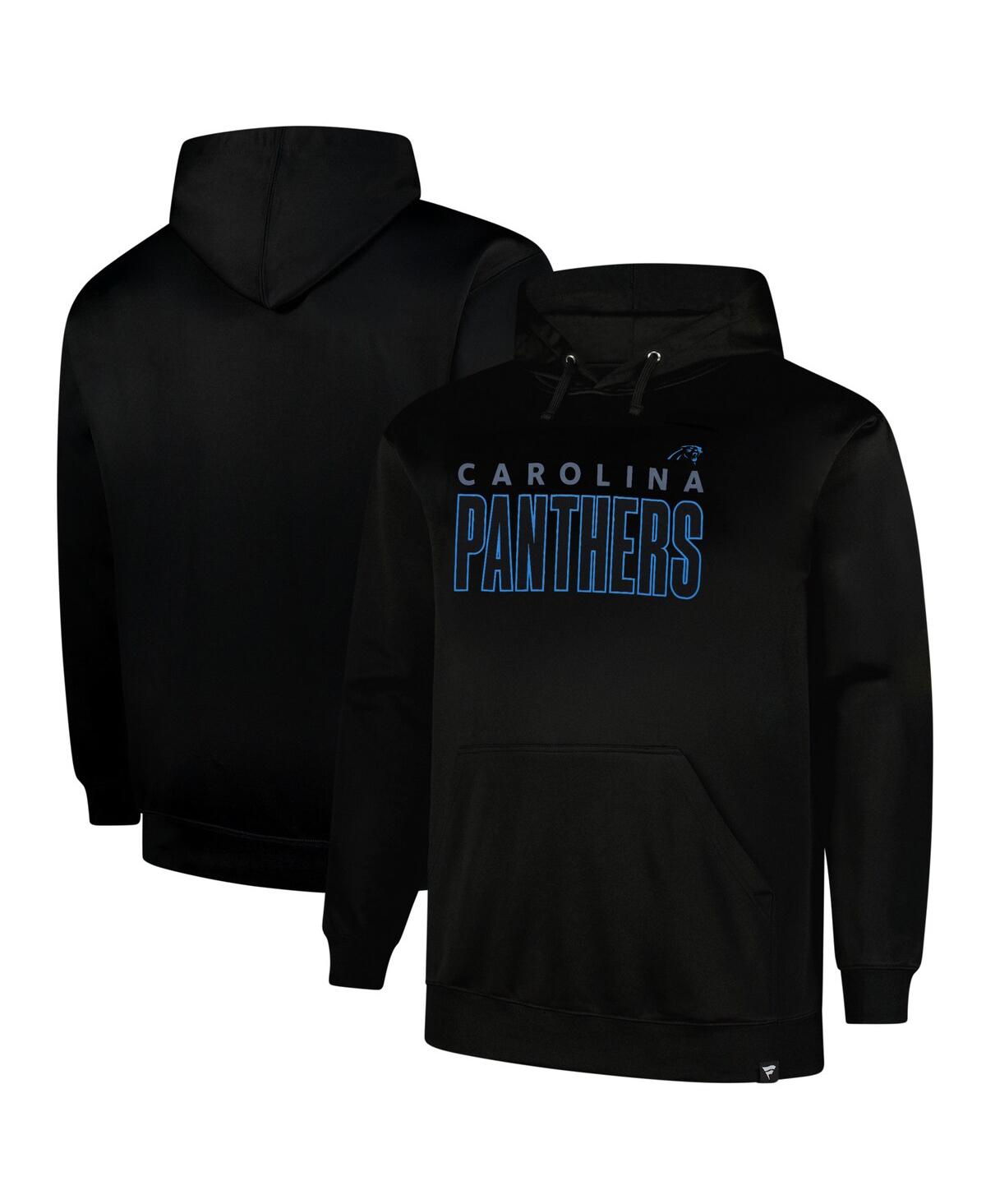 Fanatics Men's Black Carolina Panthers Big Tall Fleece Pullover Hoodie In Black