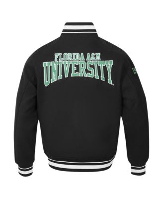 Men's Black Florida A & M Rattlers Crest Wool Full-Zip Jacket