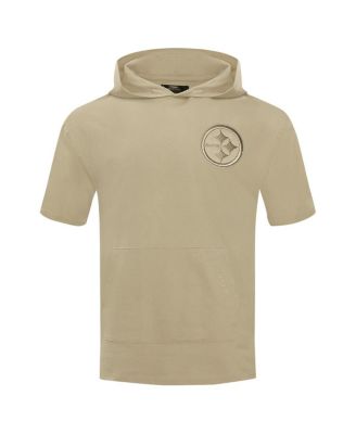 Men's Tan Pittsburgh Steelers Neutrals Capsule Short Sleeve Pullover Hoodie