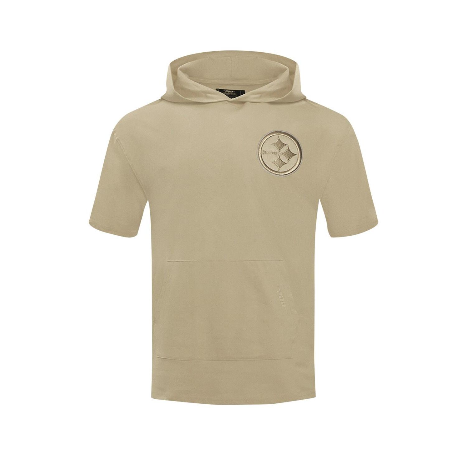 Men's Tan Pittsburgh Steelers Neutrals Capsule Short Sleeve Pullover Hoodie