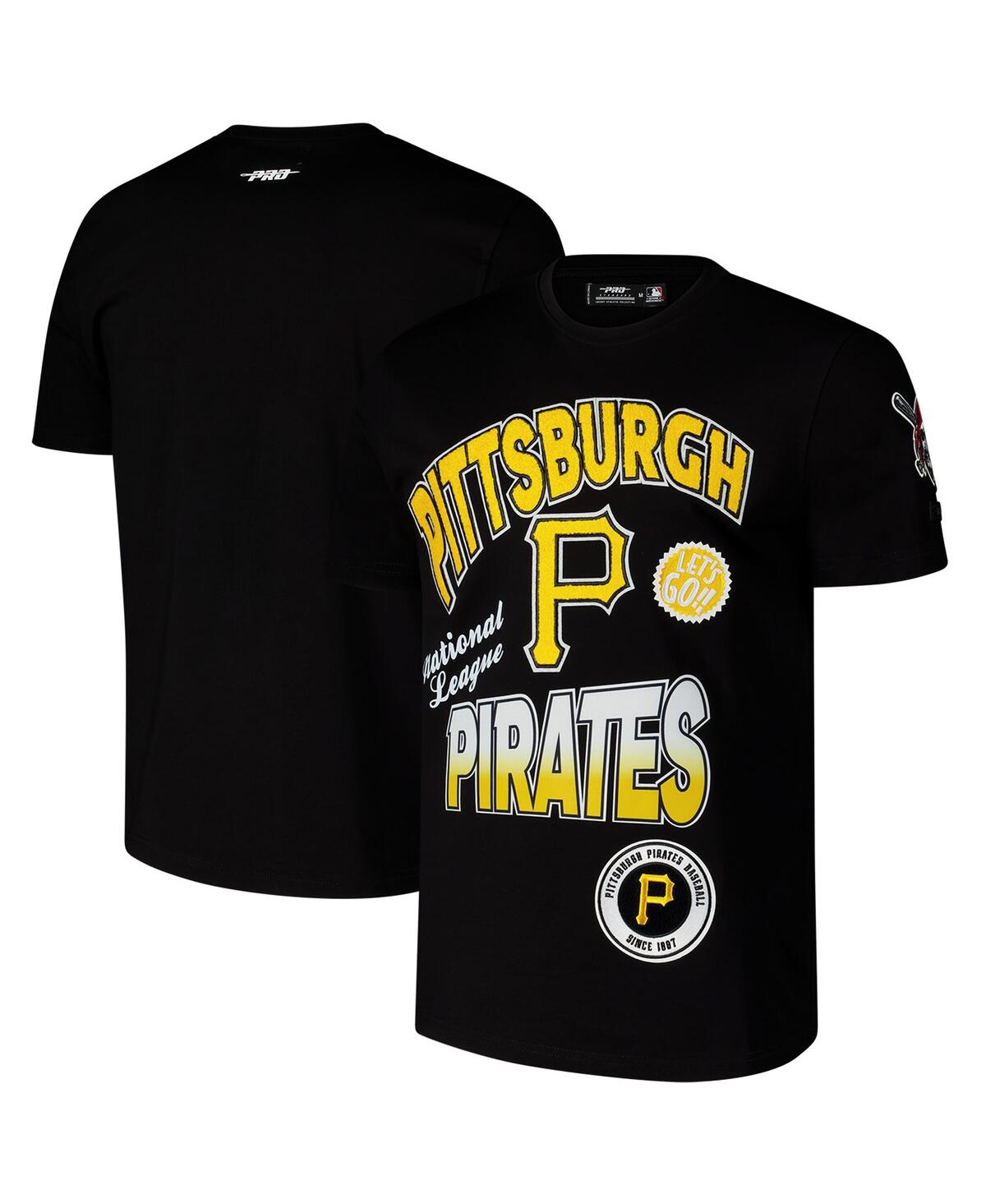 Men's Black Pittsburgh Pirates Turn It Up Dropped Shoulder T-Shirt - Black
