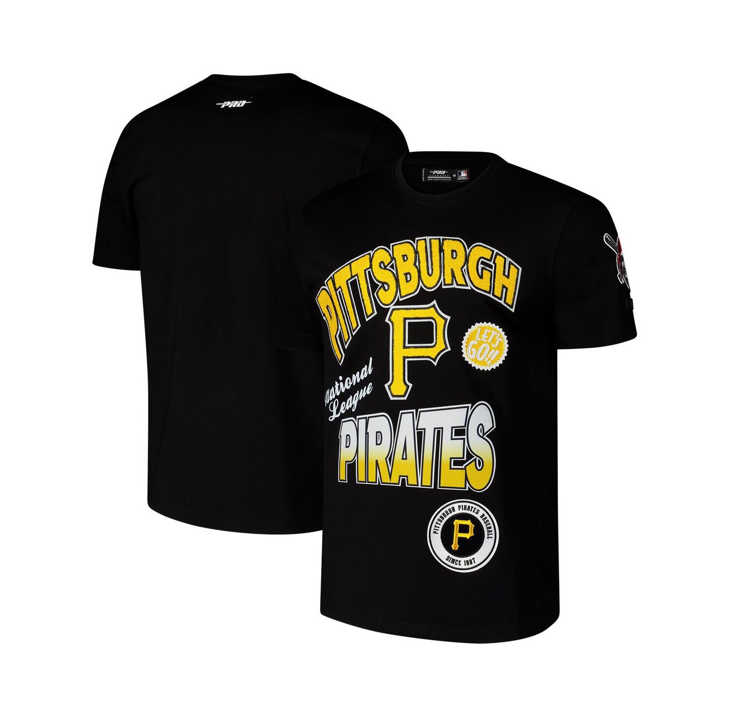 Men's Black Pittsburgh Pirates Turn It Up Dropped Shoulder T-Shirt