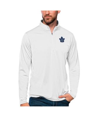 Antigua - Men's White Toronto Maple Leafs Tribute Quarter-Zip Pullover Top