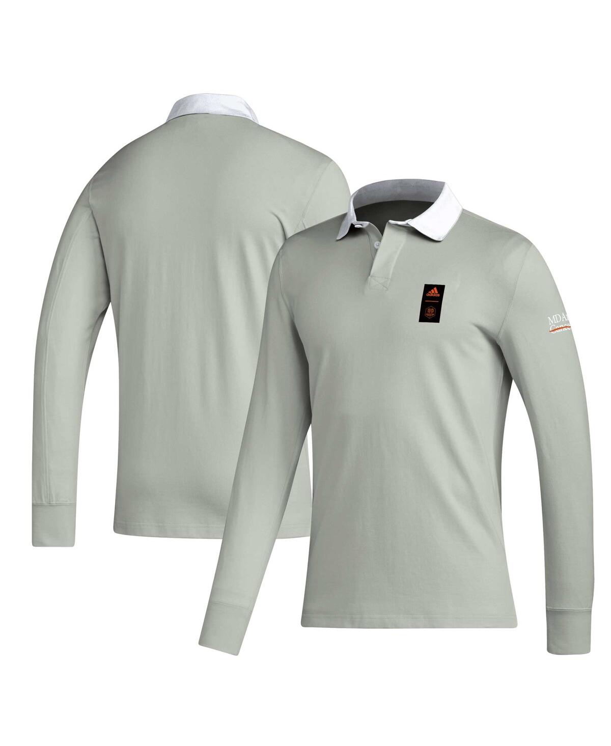 Men's 2023 Player Gray Houston Dynamo Fc Travel Long Sleeve Polo Shirt - Gray