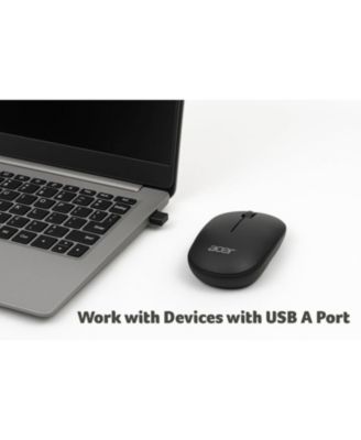 Computer Mouse Wireless, 2.4G Slim USB Wireless Mouse (Black)