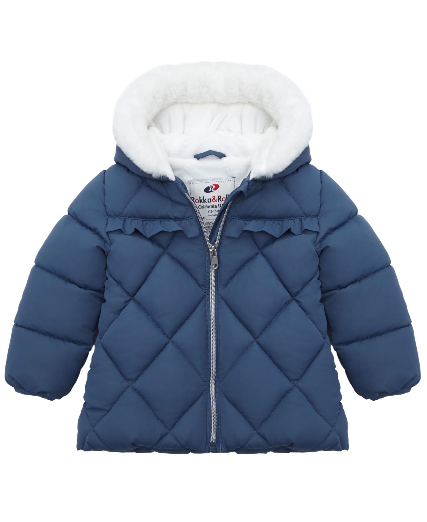 Baby Girls Soft Lining Hooded Puffer Jacket