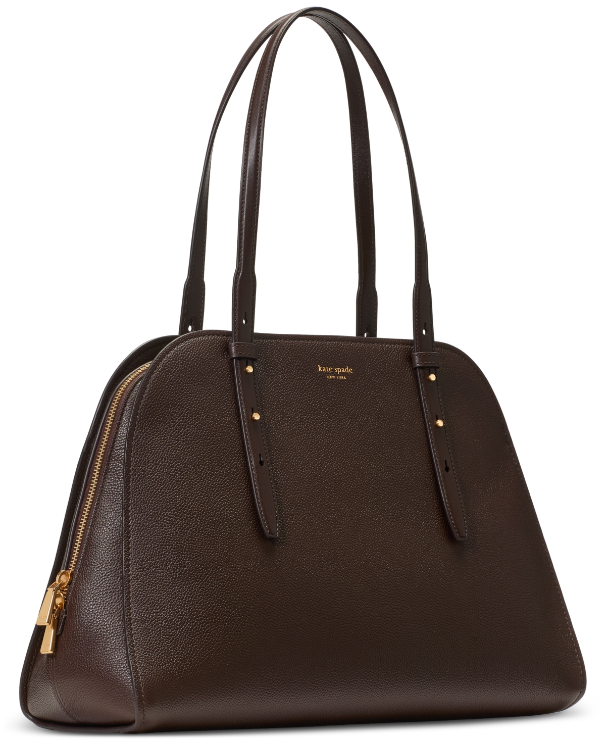 Kate Spade Do It All Pebbled Leather Maise Carryall In Brown