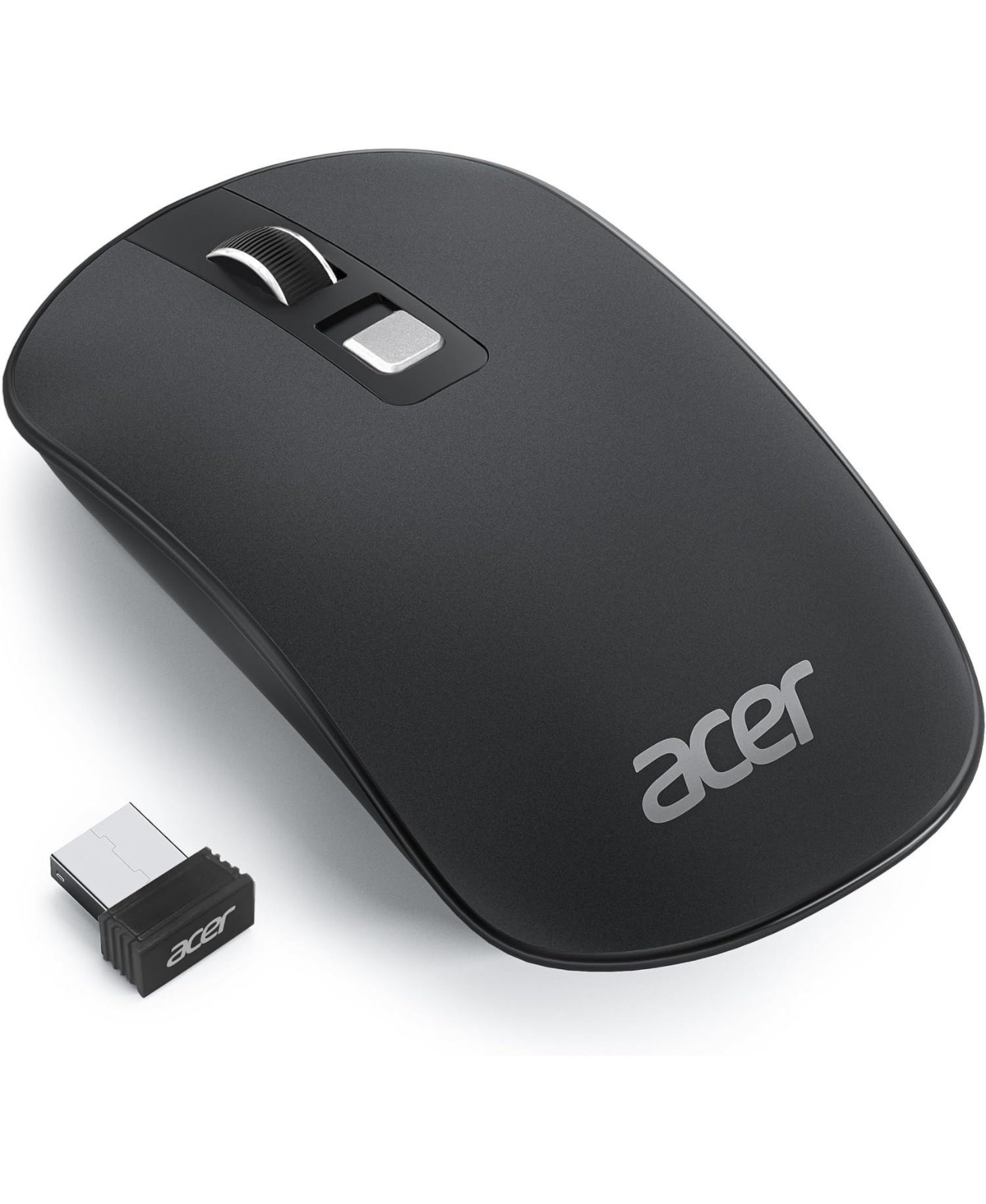 Acer Computer Mouse Wireless, 2.4G Slim Usb Wireless Mouse with Adjustable Dpi, 4 Buttons, Portable for Laptop, Desktop, Pc