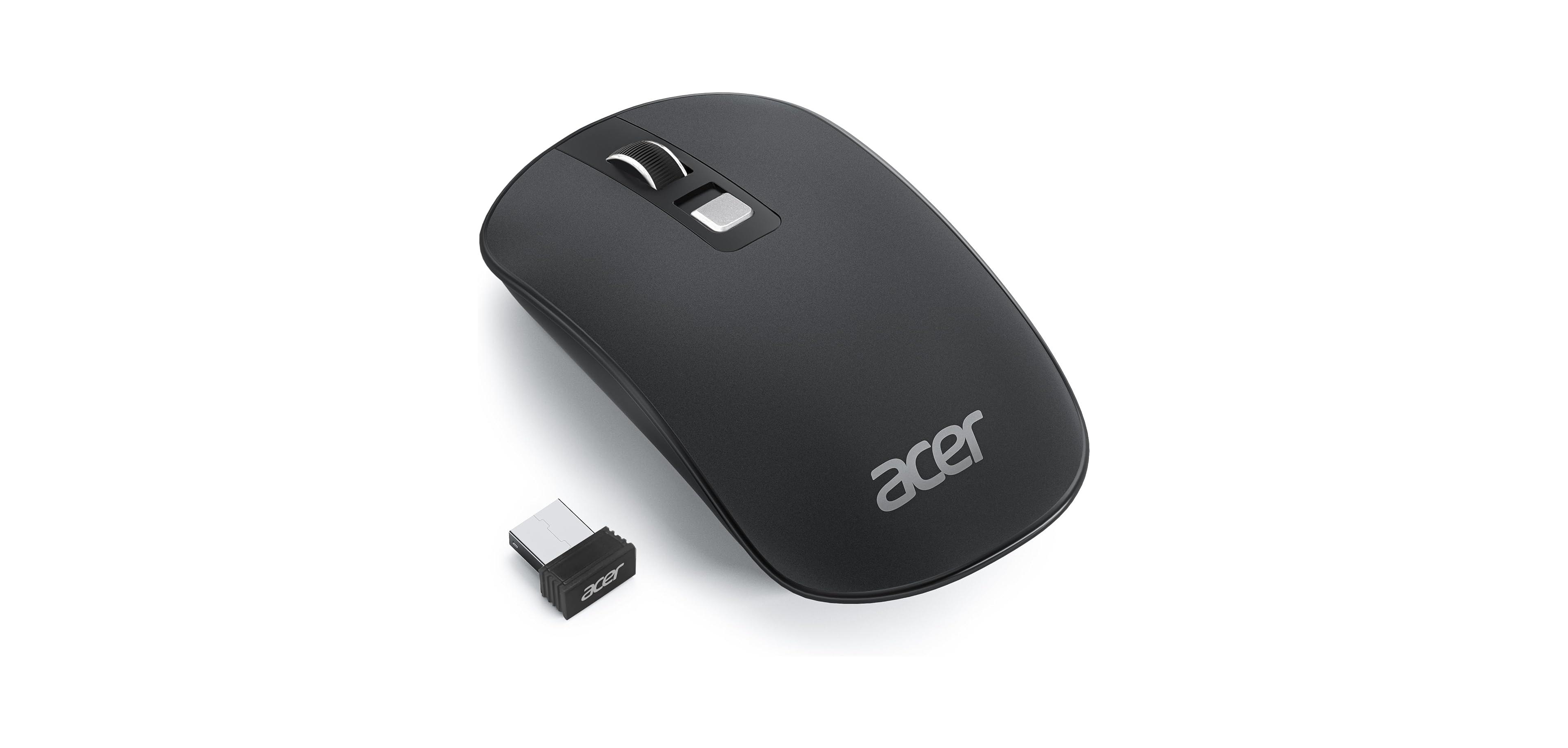 Acer Computer Mouse Wireless, 2.4G Slim Usb Wireless Mouse with Adjustable Dpi, 4 Buttons, Portable for Laptop, Desktop, Pc